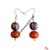 Amber beads ear ring11
