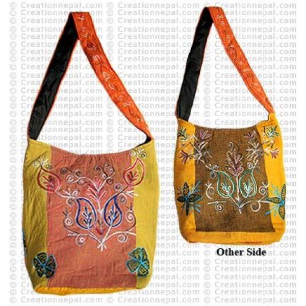 embroidered side bag