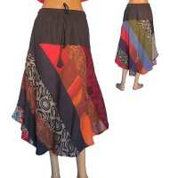 Colorful prints joined skirt