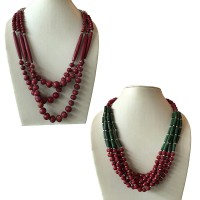 Antique look beads necklace