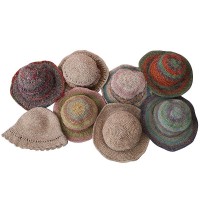 Hemp cotton mixed assorted round hats