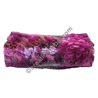 Silk-wool flower pink headband