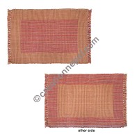 Dining table placemat beige red-colorful