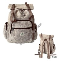 Natural hemp rucksack bag