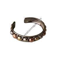Metal beads attached bangle