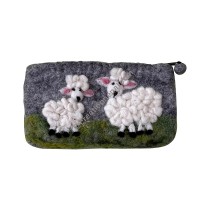 Felt sheep hand purse