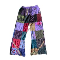 Cotton purple toned patch work trouser