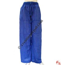 Blue stripes pieces joined trouser