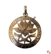 Auspicious Lotus silver pendant