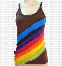 Rainbow stripes tank top