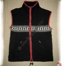 Woolen high-neck vest