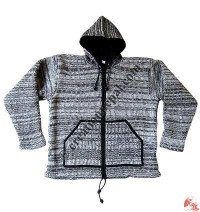 Natural 2-color mixed woolen jacket