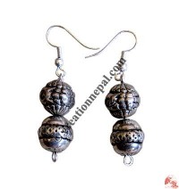 Silver coated plastic beads ear ring 3