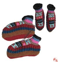 Adult size woolen indoor socks