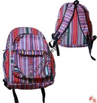 Colorful Gheri cotton backpack 1