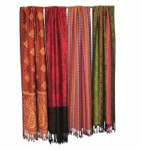 Assorted pattern silky light shawl