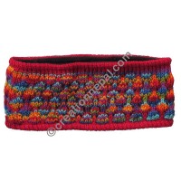 Colorful woolen red headband