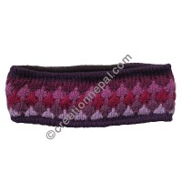 Colorful woolen purple headband