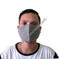 Hemp cotton 3 layer grey mask