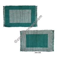 Dining table placemat green white