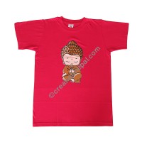 Little Buddha print stretchy cotton T-shirt