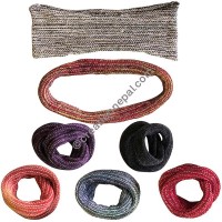 Cotton knitting stretchy hair tie