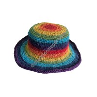 Hemp cotton rainbow hat