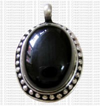 Assorted stone metal pendant
