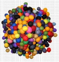 2 cm assorted felt balls (packet of 1000 balls)