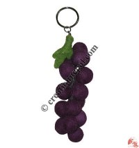 Grapes design felt key ring