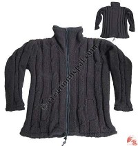 Dark brown Nagbeli woolen jacket