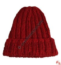 Two color mixed woolen hat2