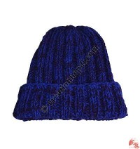 Two color mixed woolen hat5