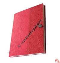 Half cover cotton laminated notebook