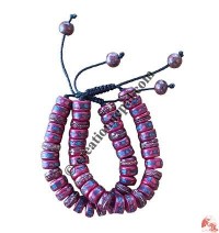 Decorated Disc-shape beads bangle