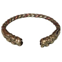 Crocodile head braided bangle