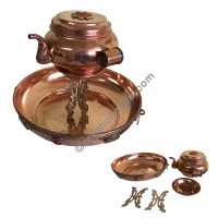 Butter lamps and pooja accessories